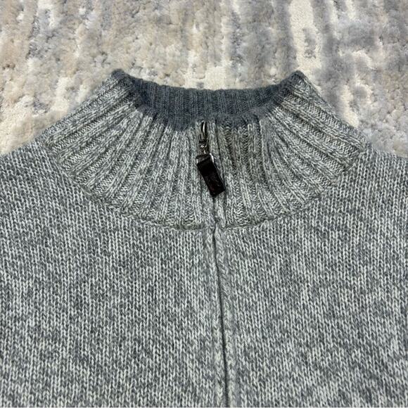 Daniele Blasi Wool Bland Gray Mock Neck 1/4 Zip Sweater Made in Italy Medium - Picture 5 of 6